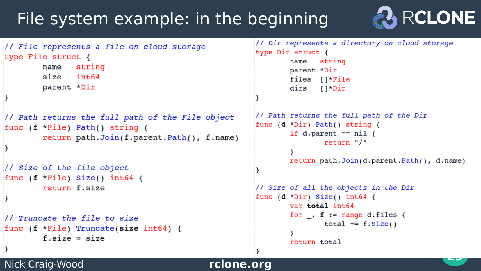 Slide: File and Directory example