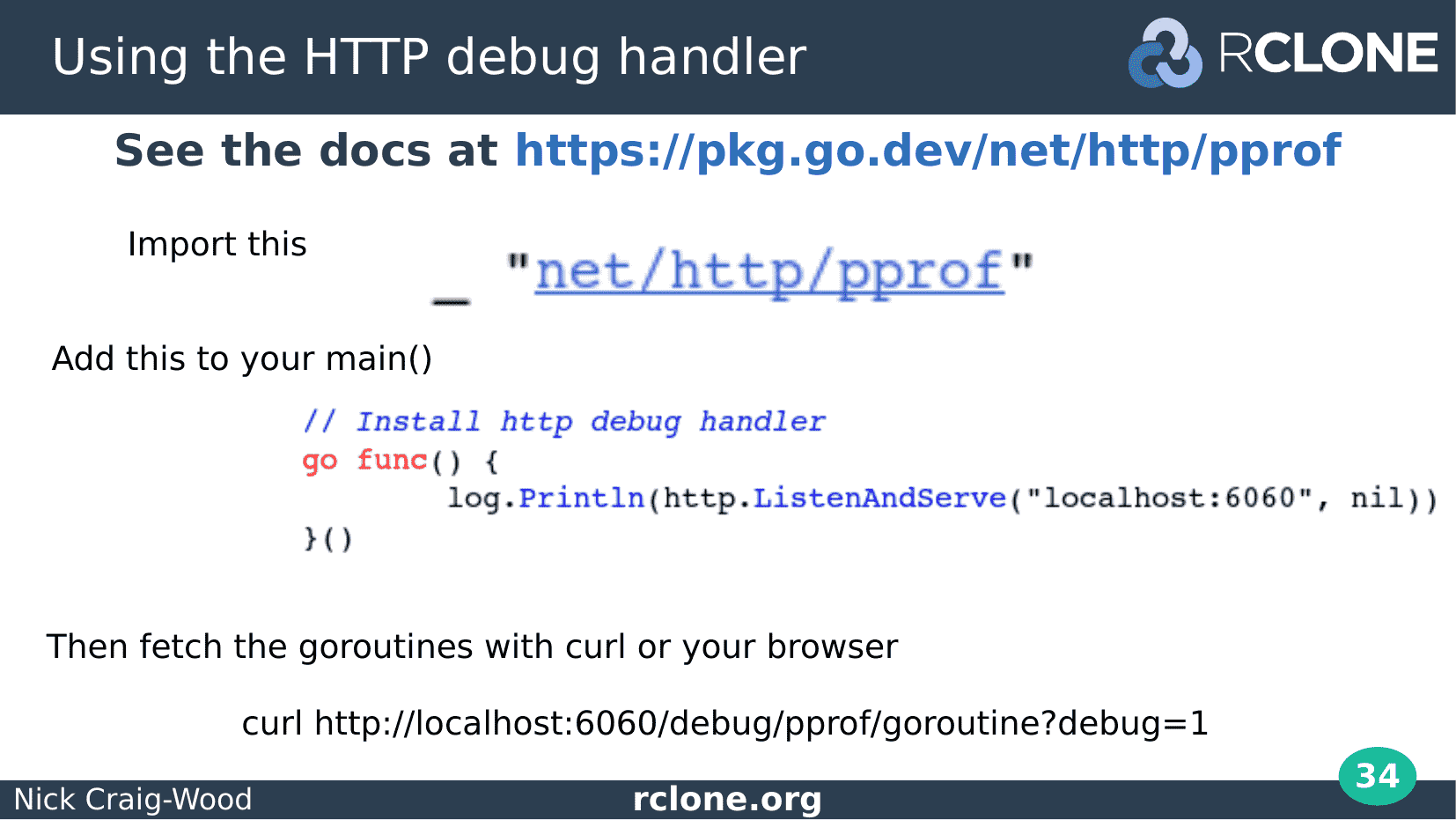 Slide: HTTP debug handler