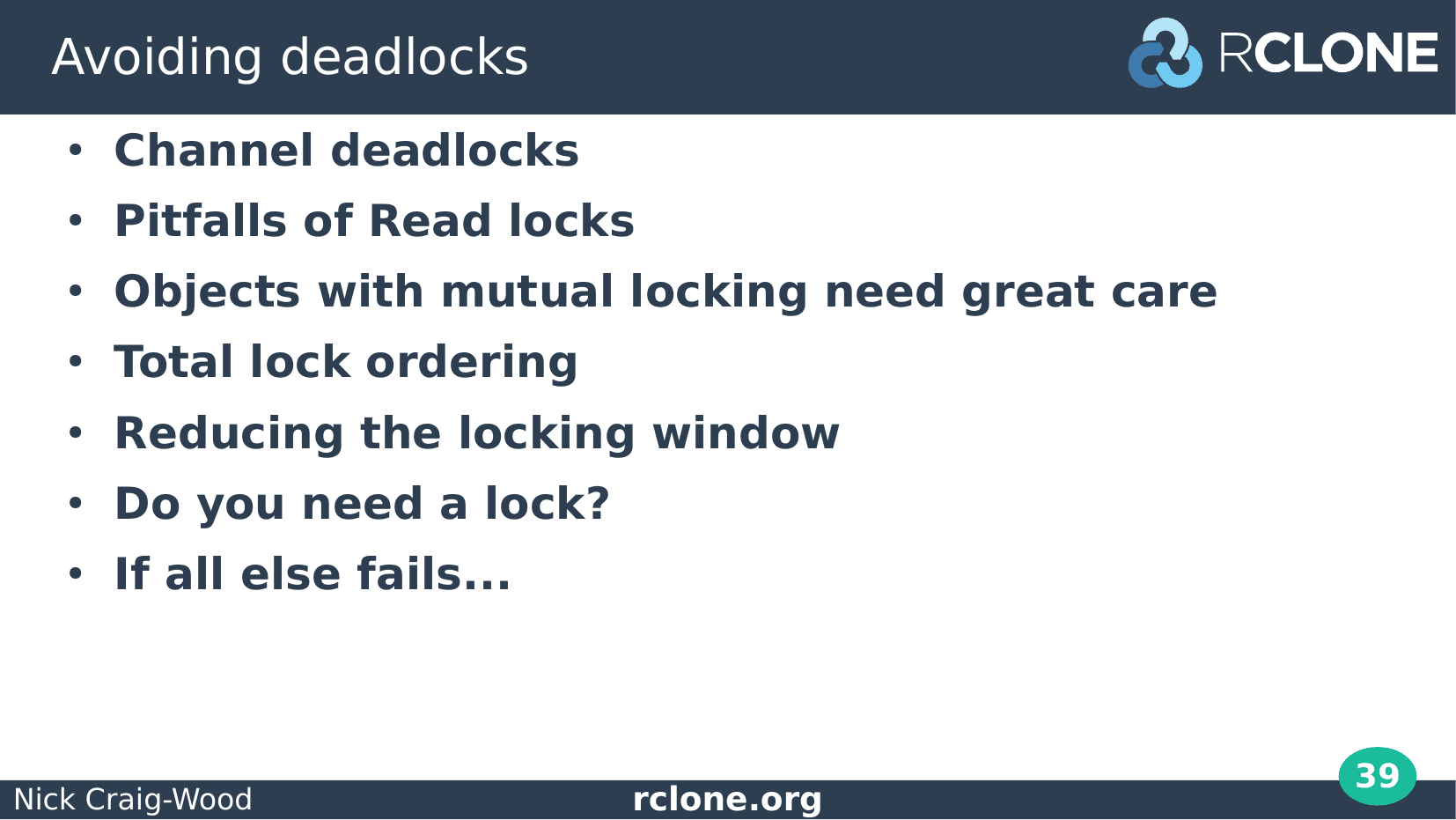 Slide: How to avoid deadlocks