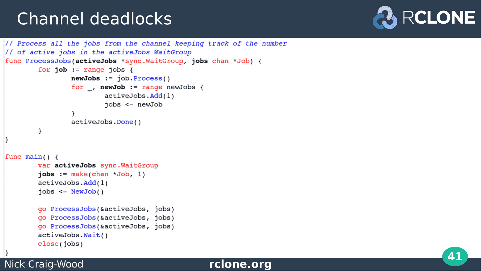 Slide: ProcessJobs function