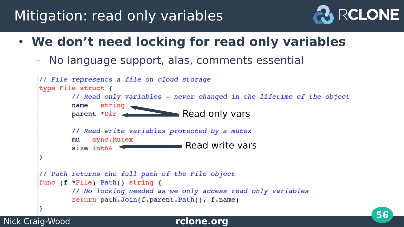 Slide: Read-only variables