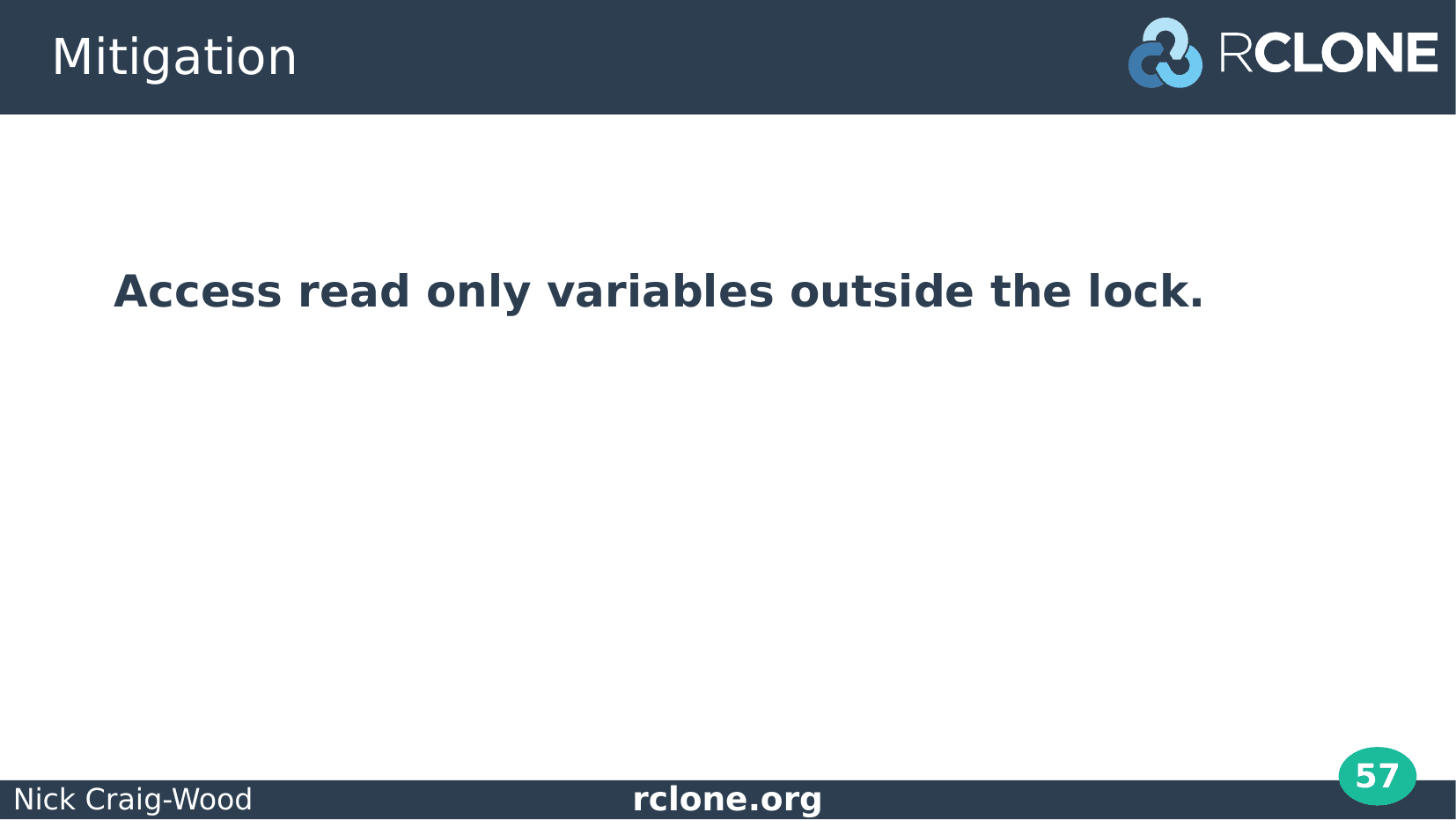 Slide: No locking needed