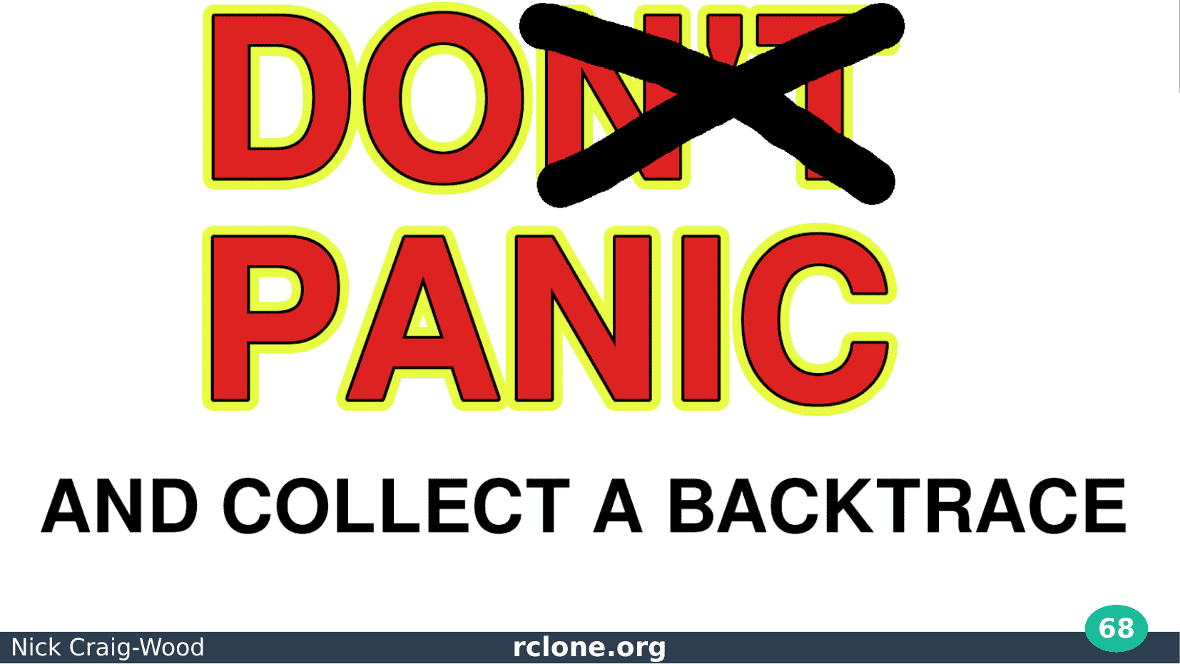 Slide: Do panic for backtrace