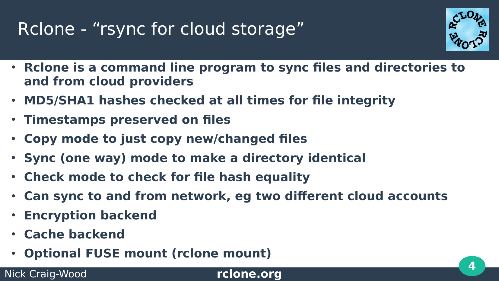 Slide: What is rclone