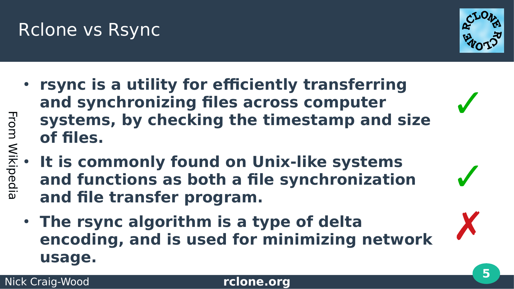 Slide: Rclone and rsync