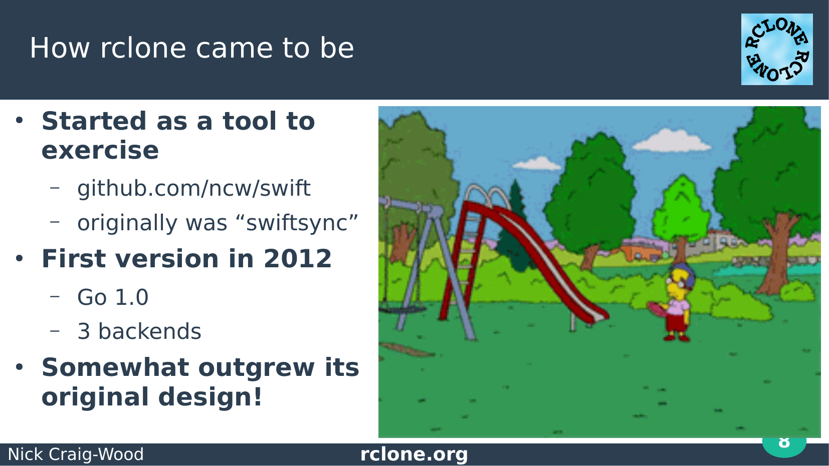 Slide: Rclone history