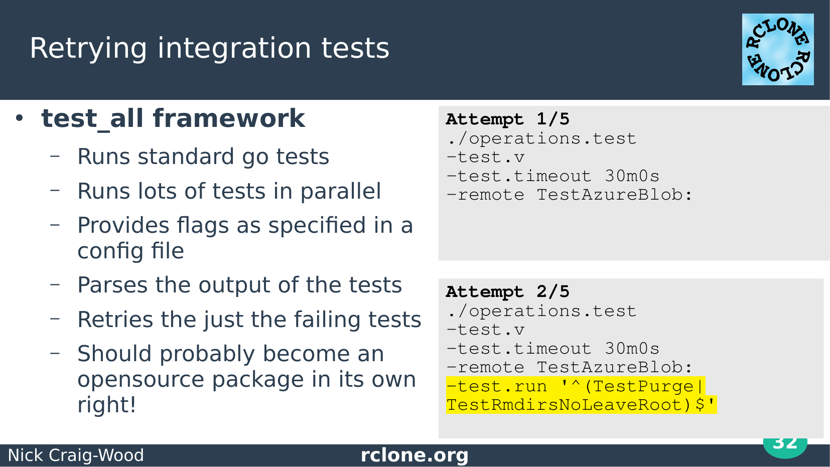 Slide: Test framework