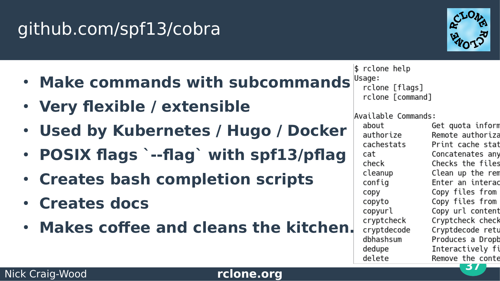 Slide: Cobra library