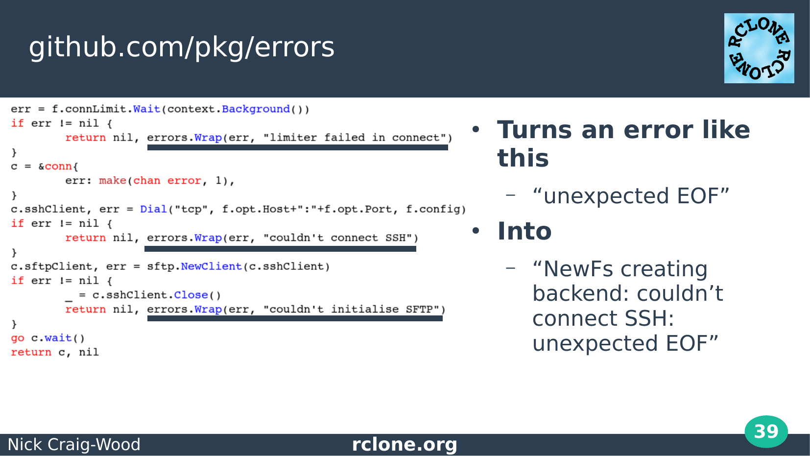 Slide: Error handling