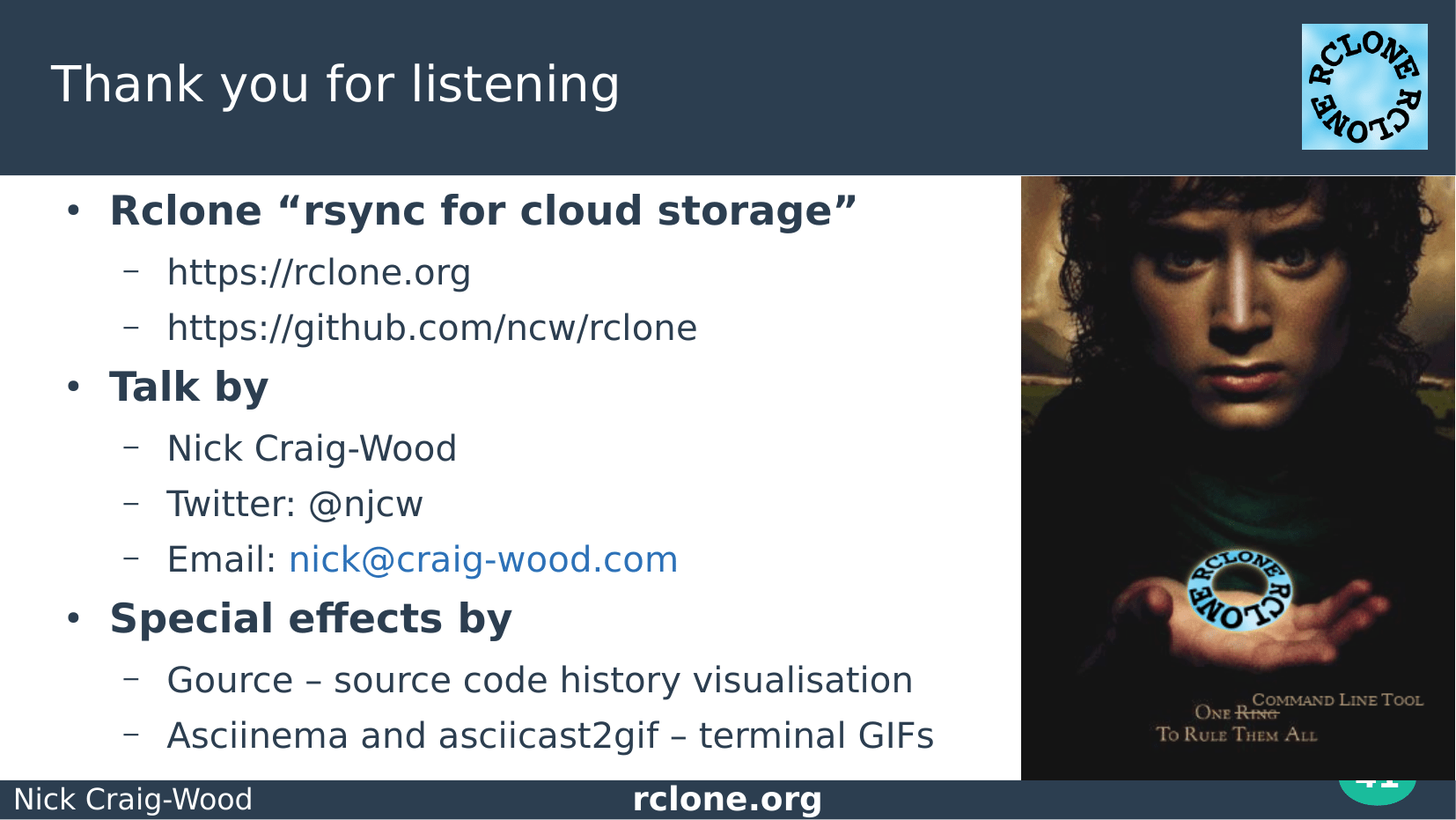 Slide: Thank you