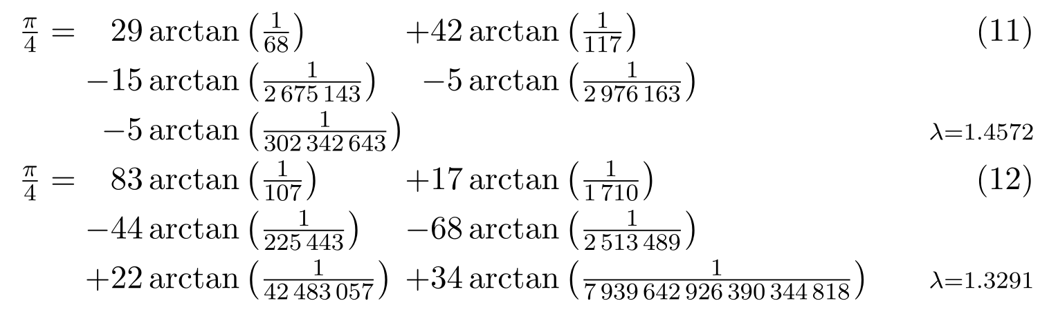 Pi Formulae